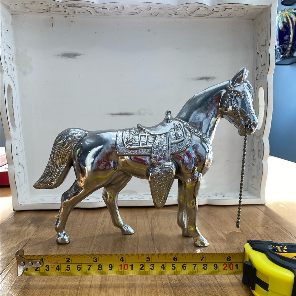 Carnival Horse Figurine with Western Saddle